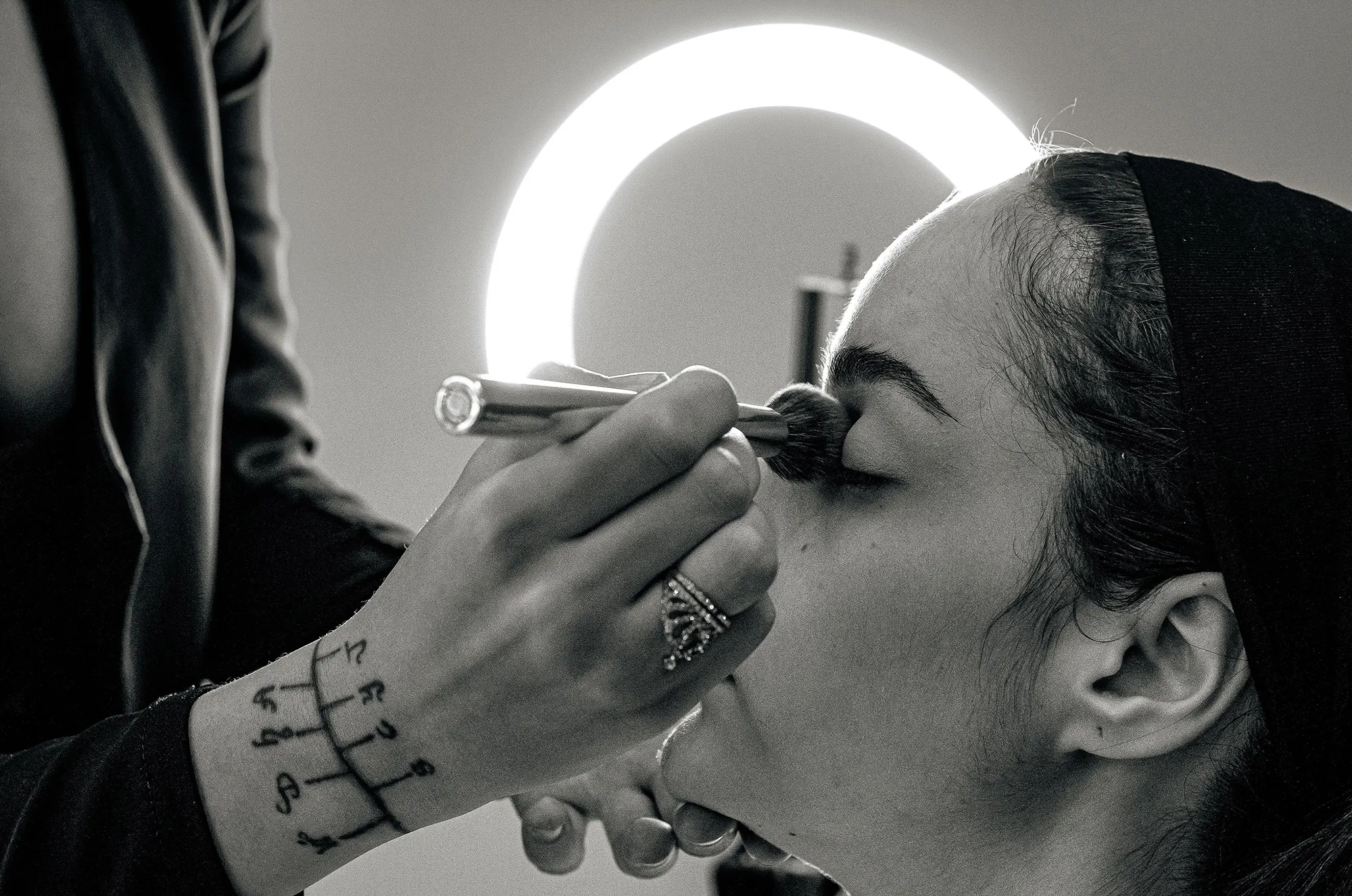 Make-up beim Fotoshooting